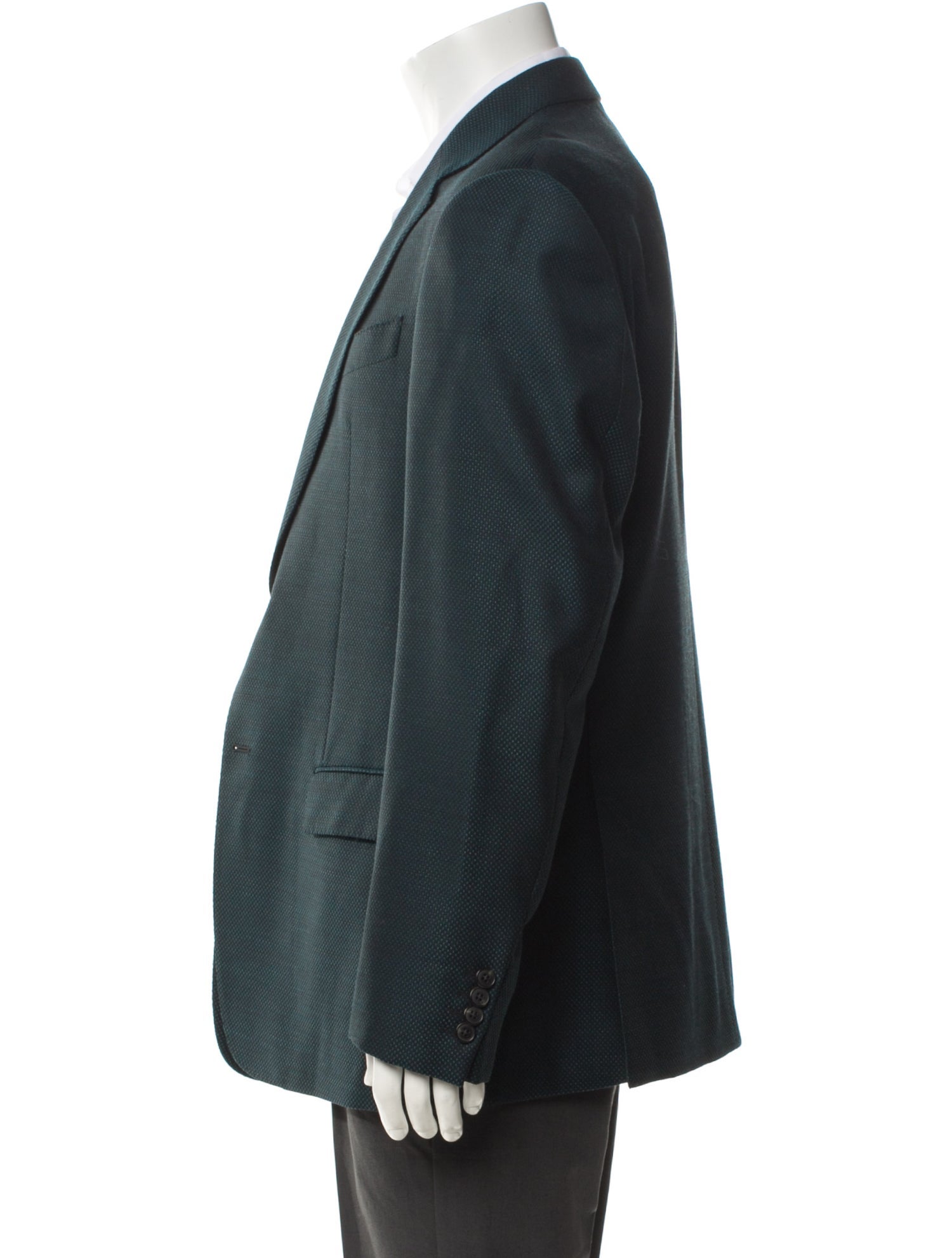 Armani Collezioni Virgin Wool Cutout Accent Blazer