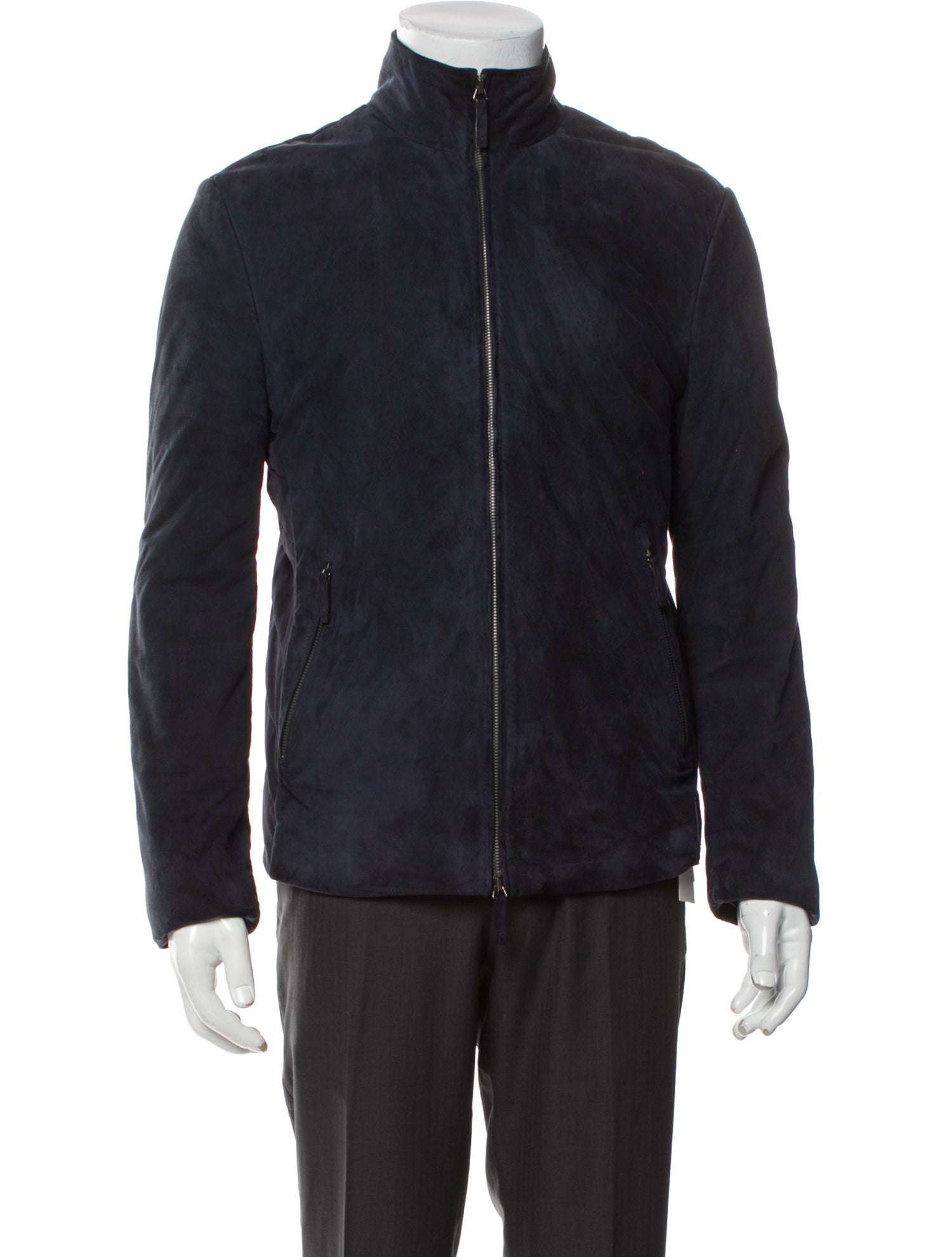 Armani Collezioni Lamb Leather Windbreaker