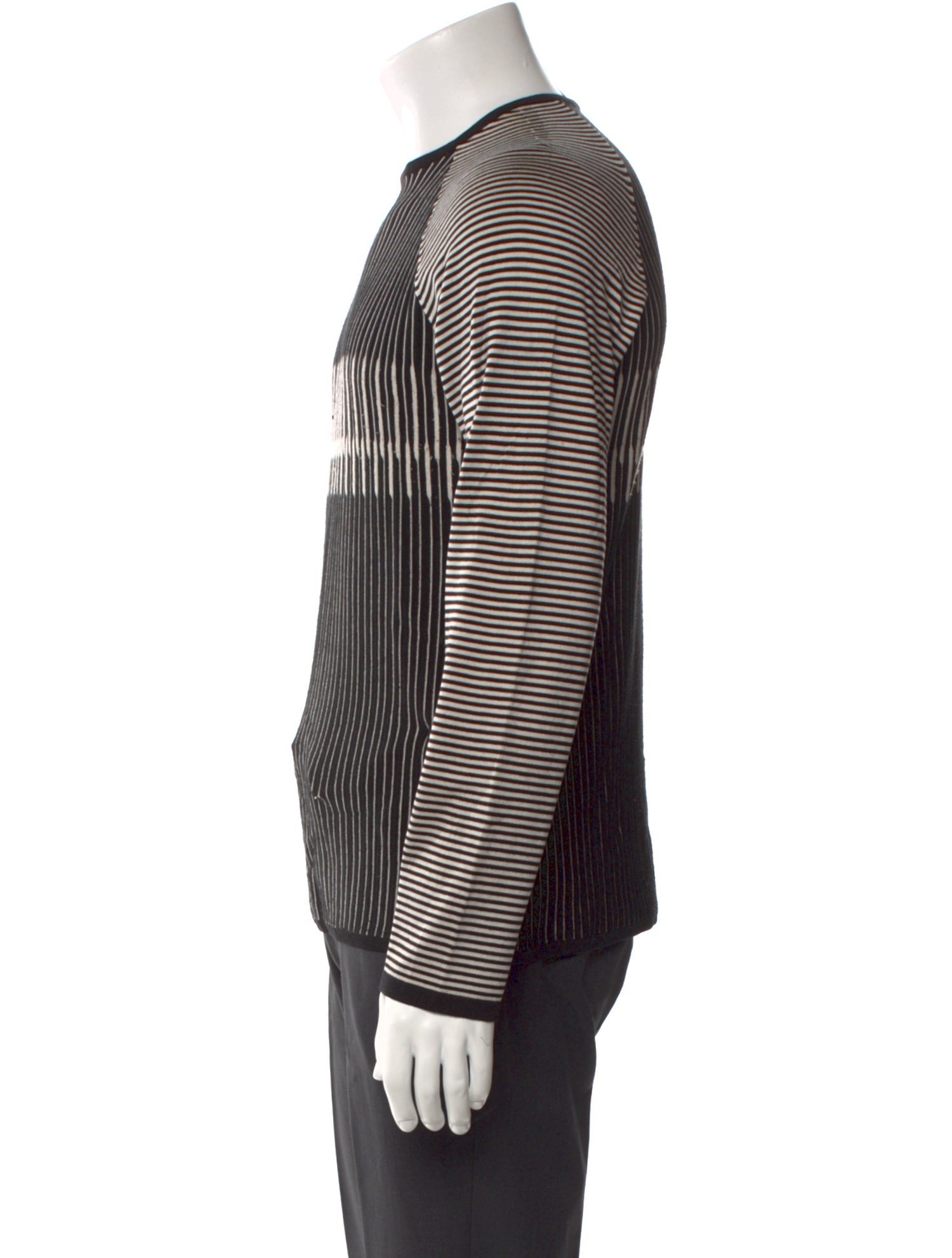 Armani Collezioni Silk Striped Pullover