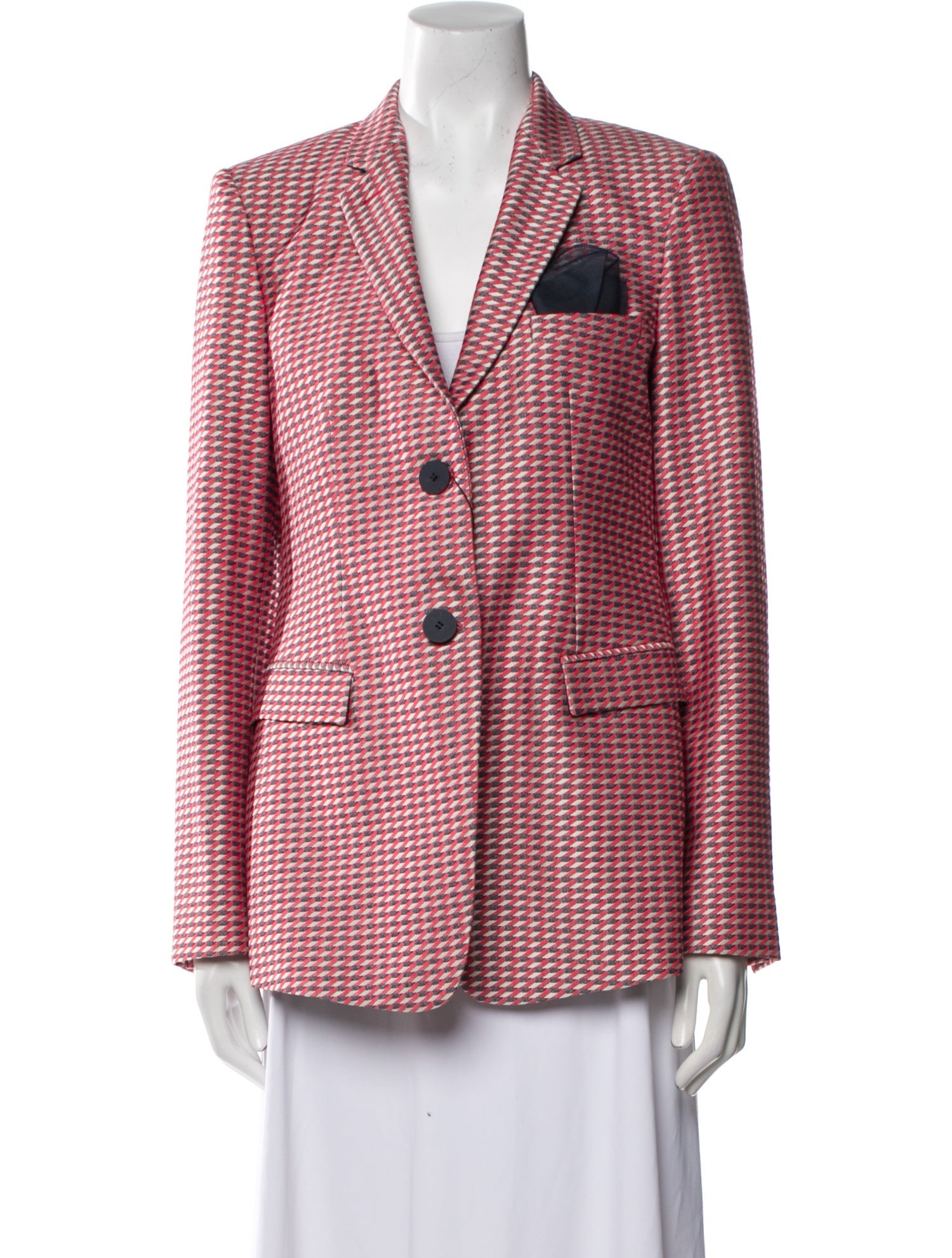 Armani Collezioni Plaid Print Blazer