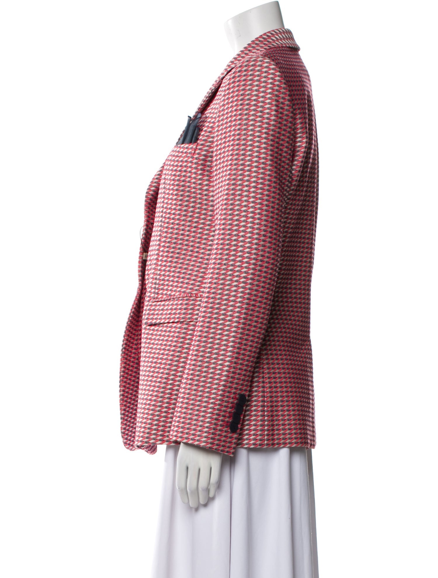 Armani Collezioni Plaid Print Blazer