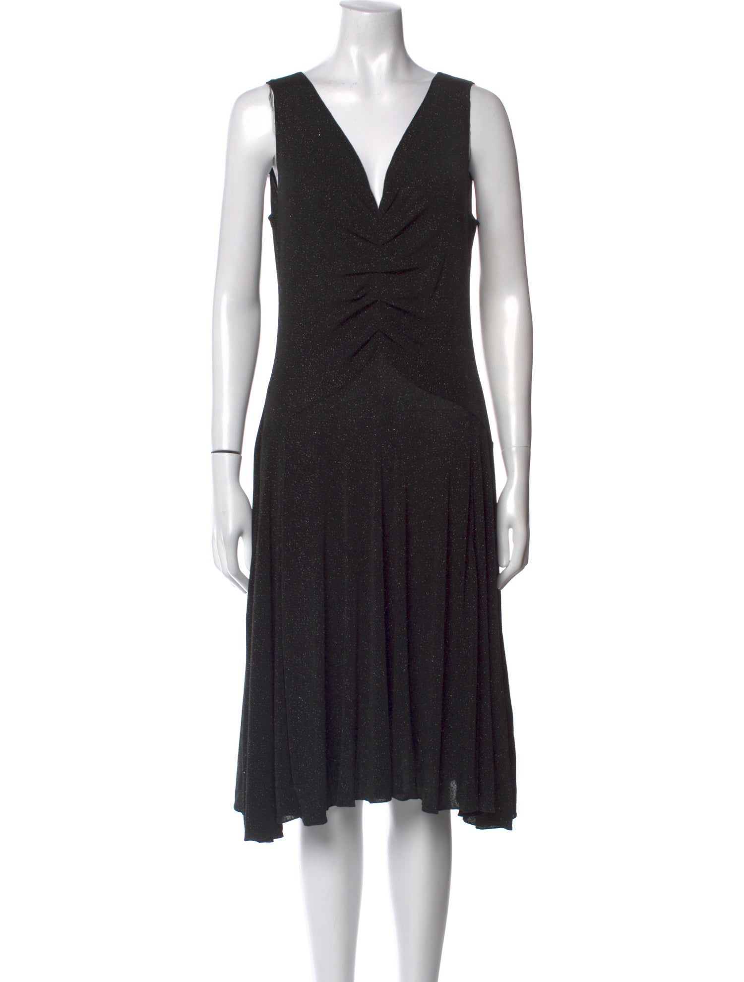 Armani Collezioni V-Neck Knee-Length Dress