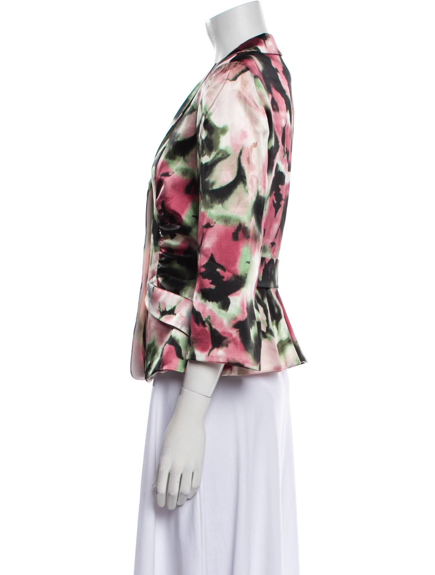 Armani Collezioni Silk Tie-Dye Print Blazer