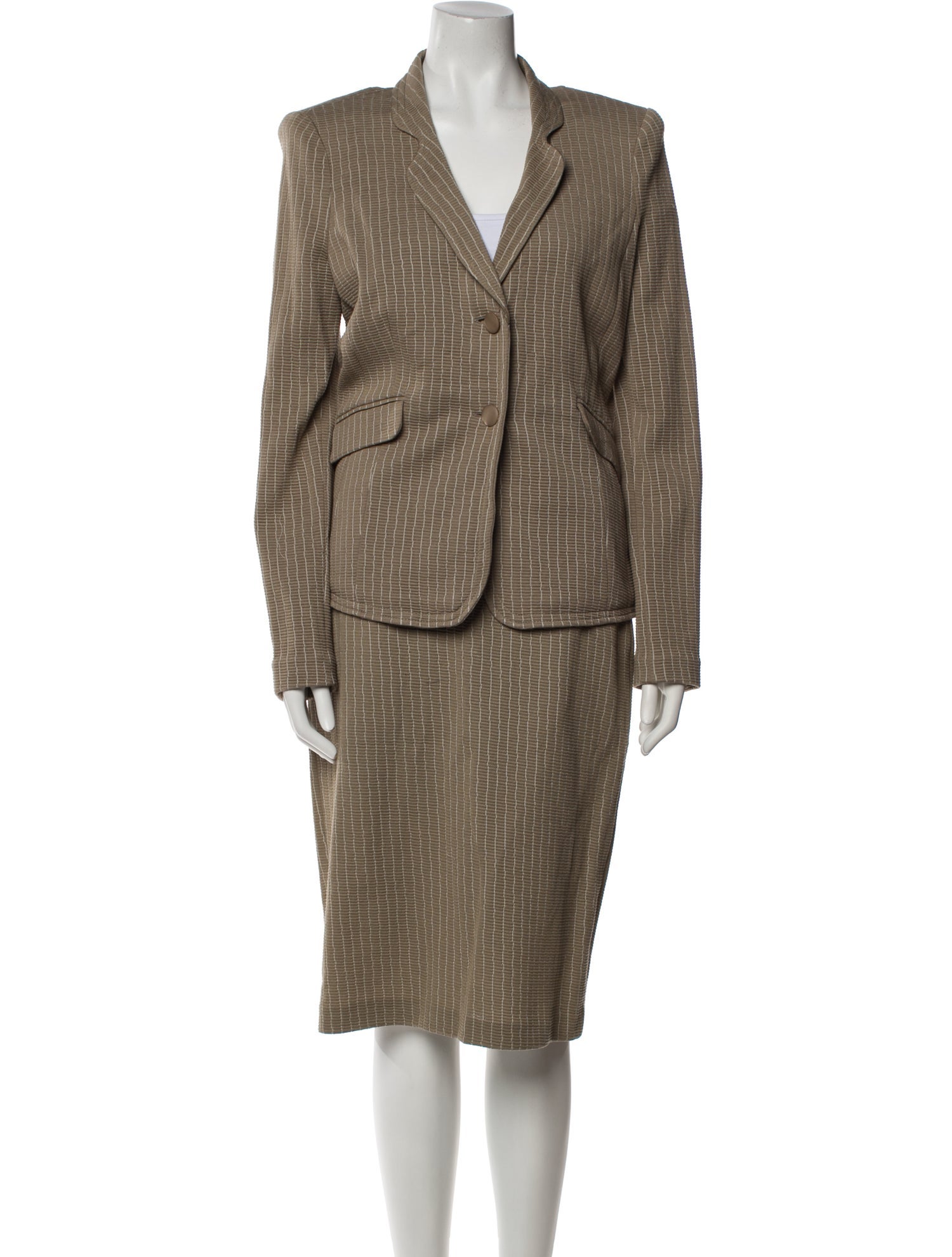Armani Collezioni Striped Skirt Suit w/ Tags