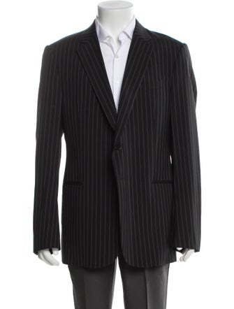 Armani Collezioni Wool Striped Coat