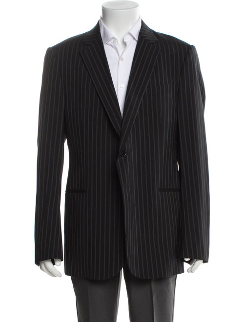 Armani Collezioni Wool Striped Coat