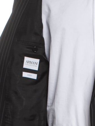 Armani Collezioni Wool Striped Coat