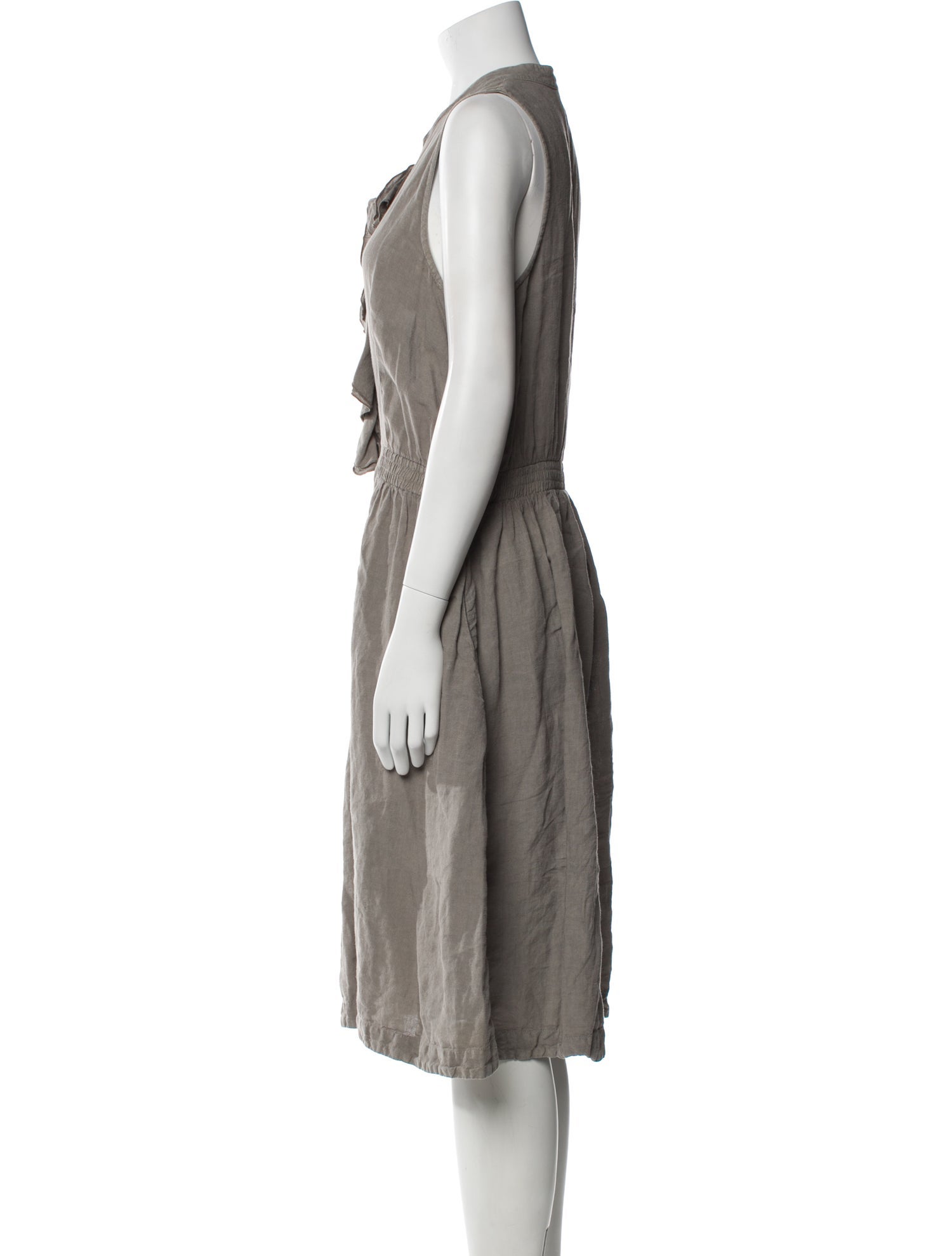 Armani Collezioni Linen Midi Length Dress