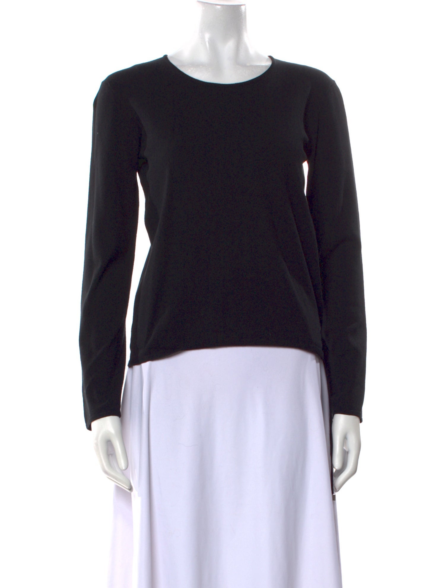 Armani Collezioni Scoop Neck Long Sleeve Top