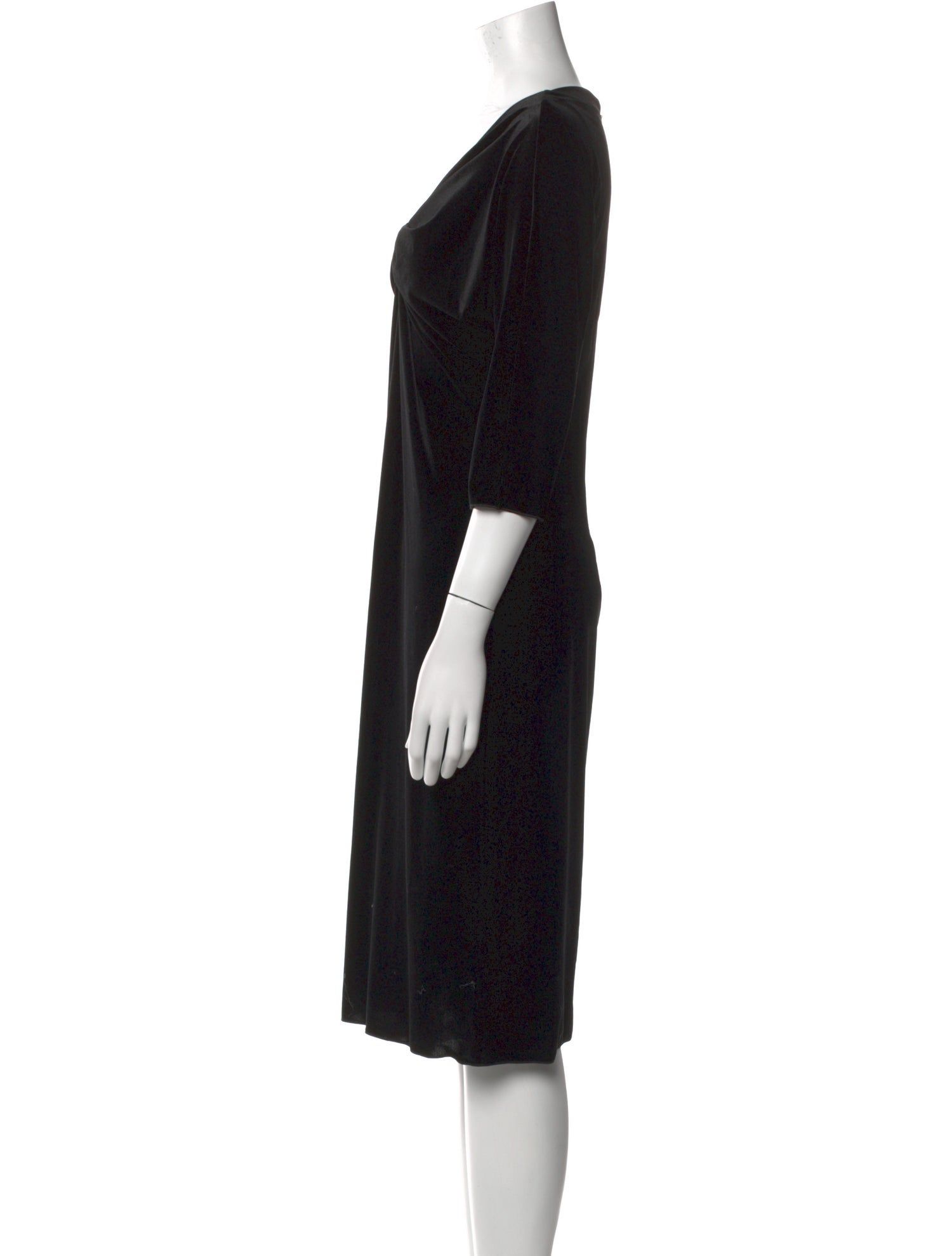 Armani Collezioni V-Neck Midi Length Dress