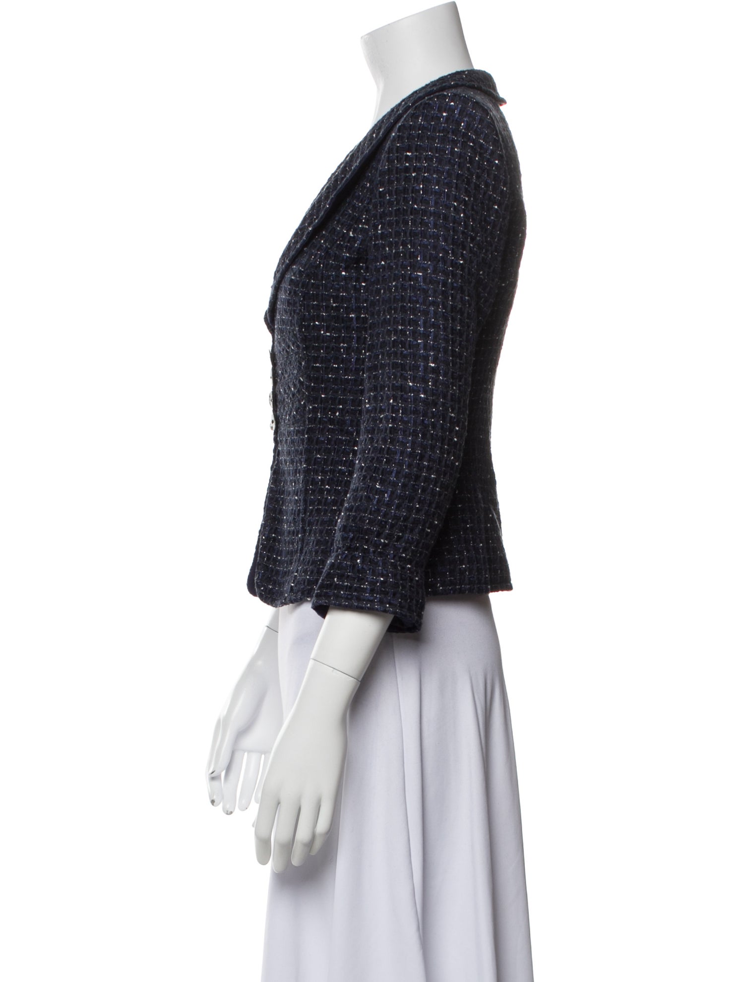 Armani Collezioni Plaid Print Evening Jacket