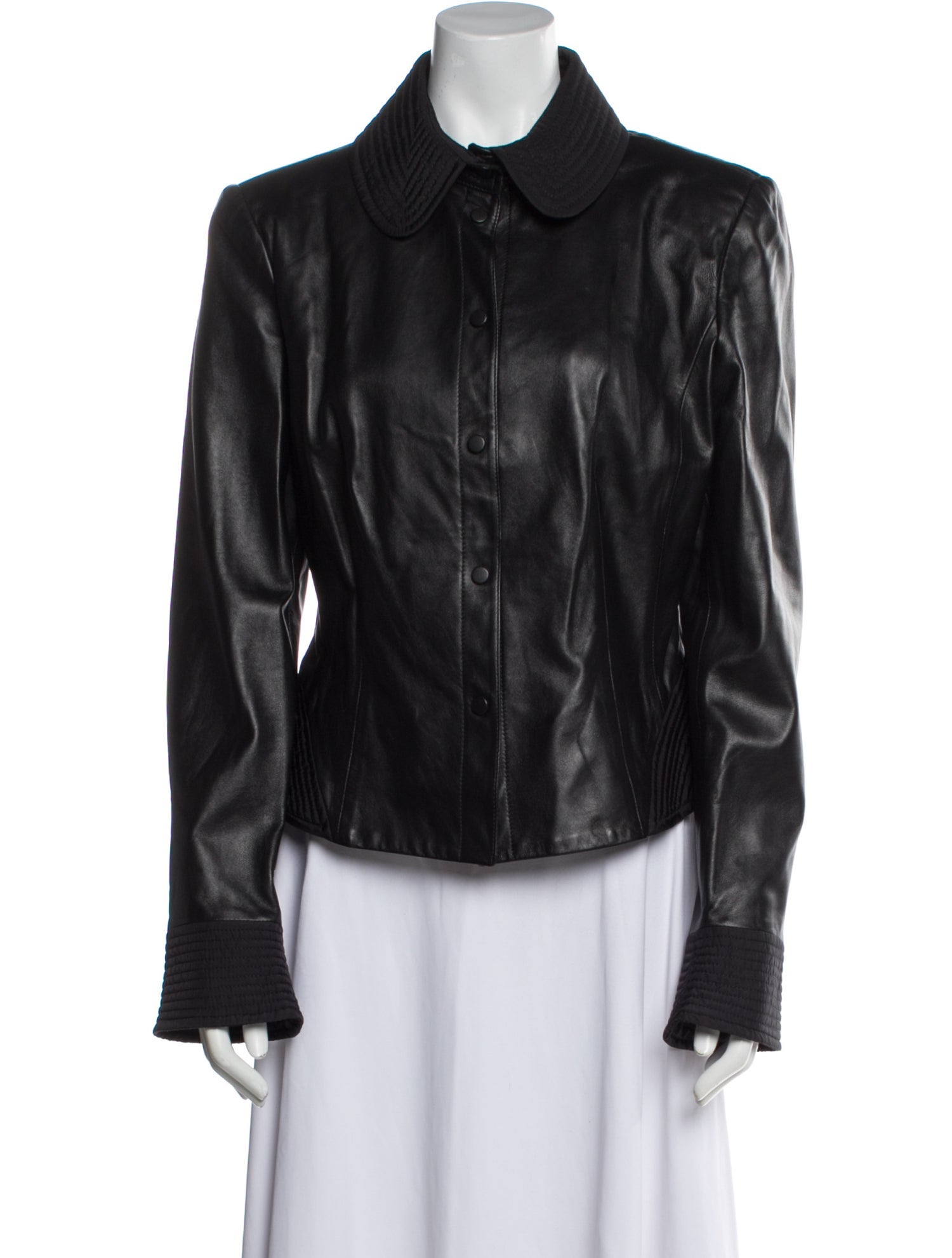 Armani Collezioni Leather Biker Jacket