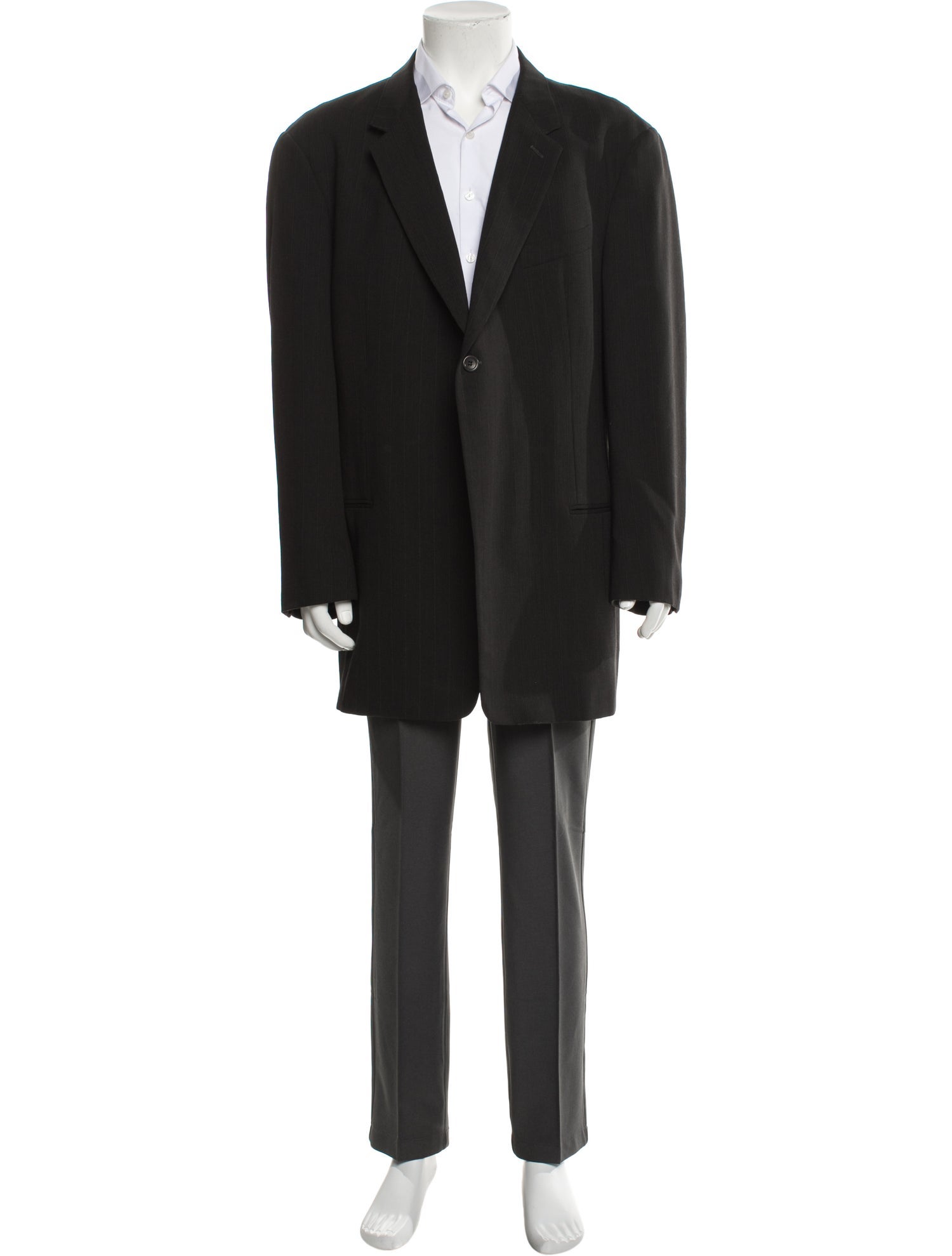 Armani Collezioni Virgin Wool Embroidered Accent Blazer