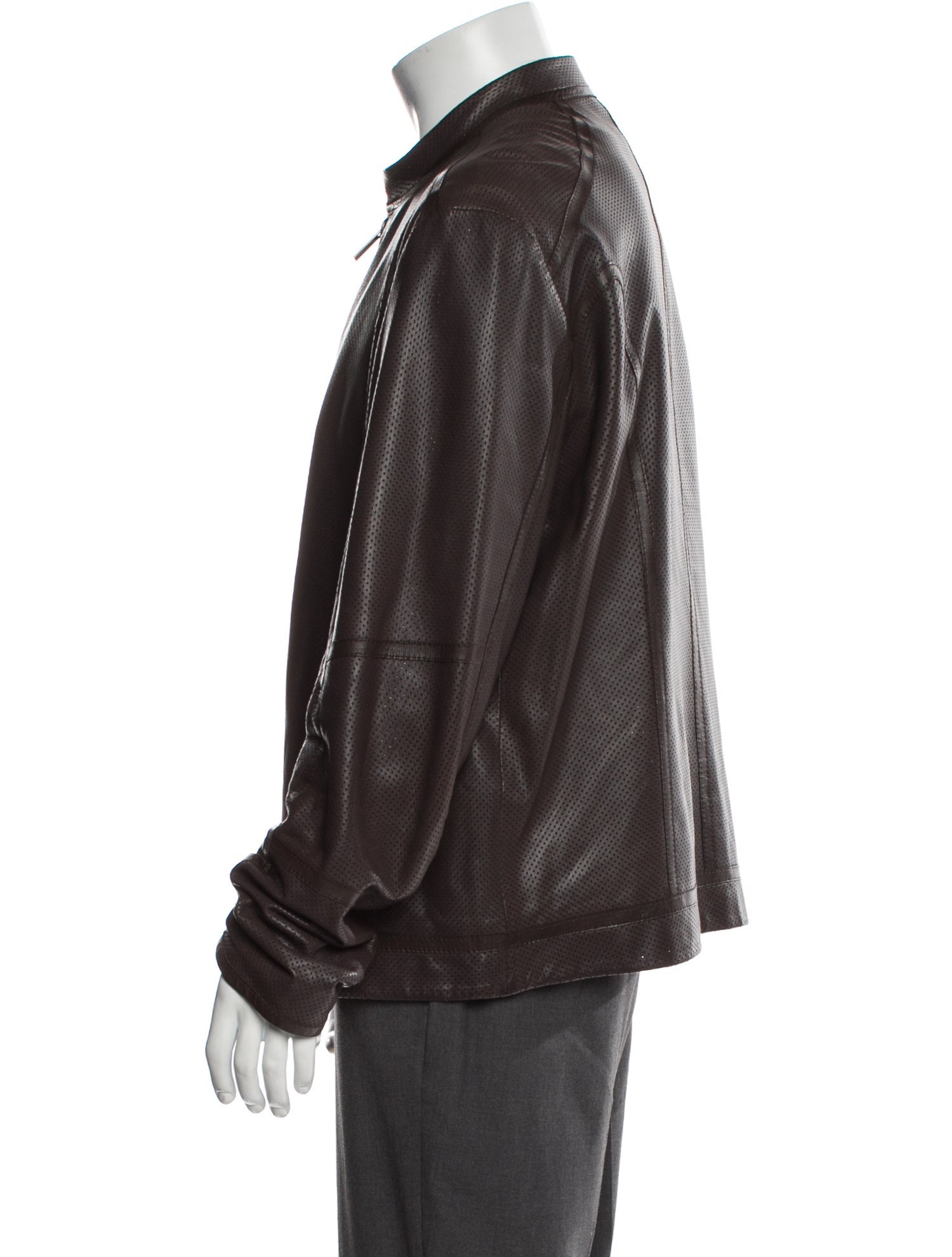 Armani Collezioni Lambskin Moto Jacket