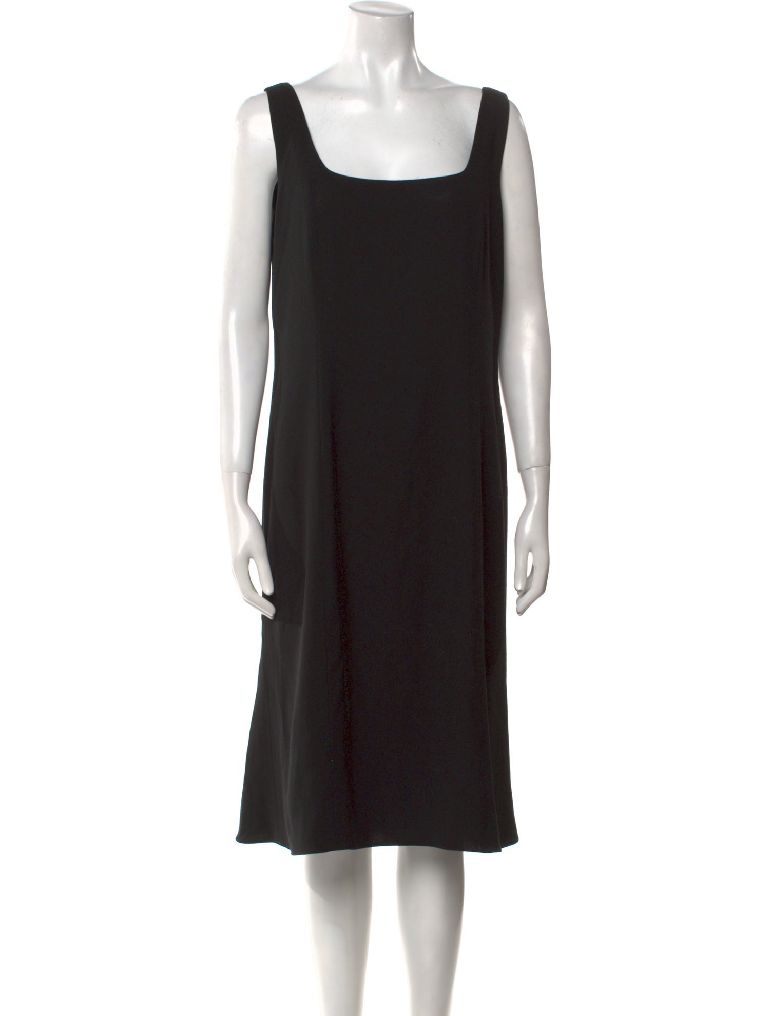Armani Collezioni Virgin Wool Midi Length Dress