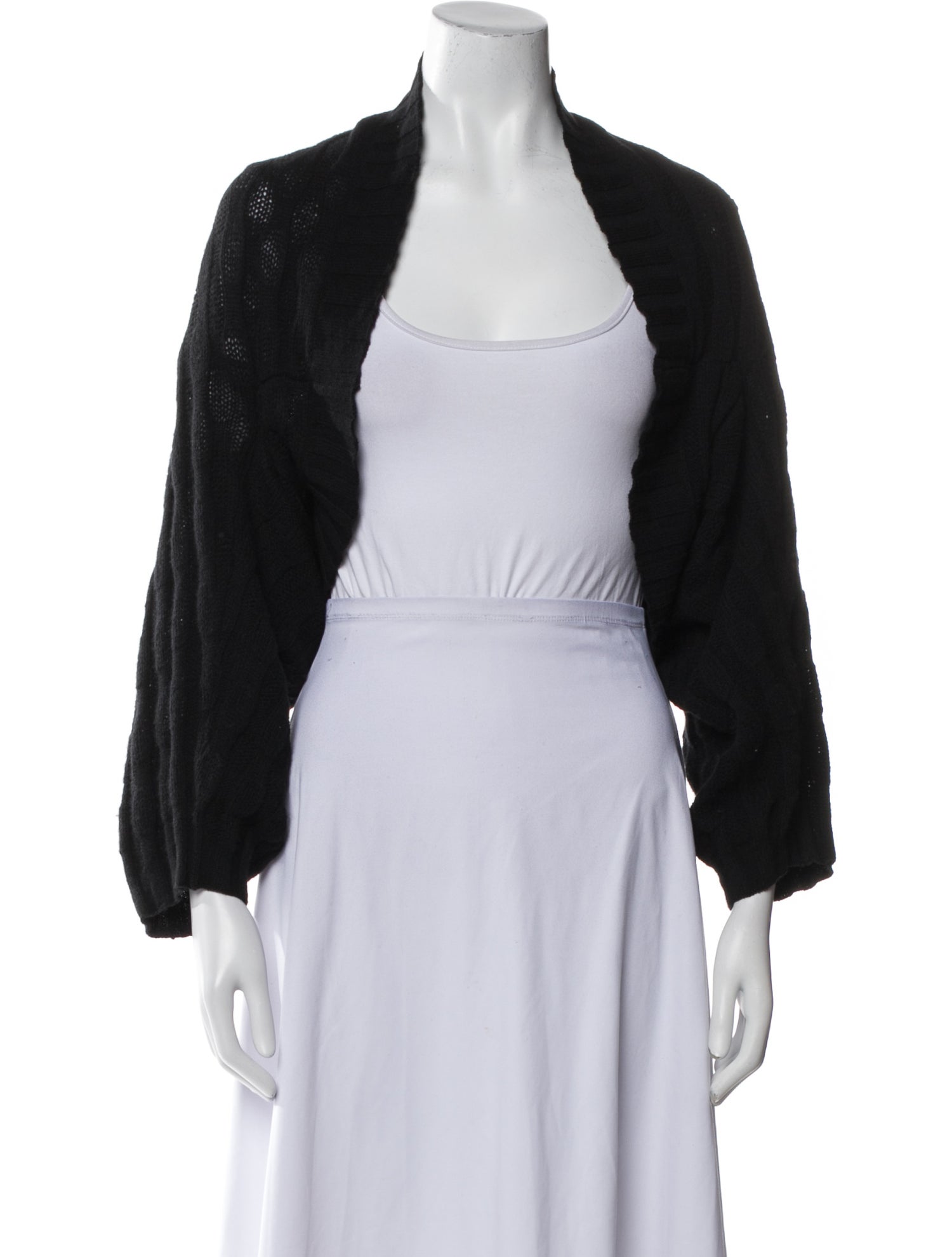 Armani Collezioni Virgin Wool Open Front Sweater