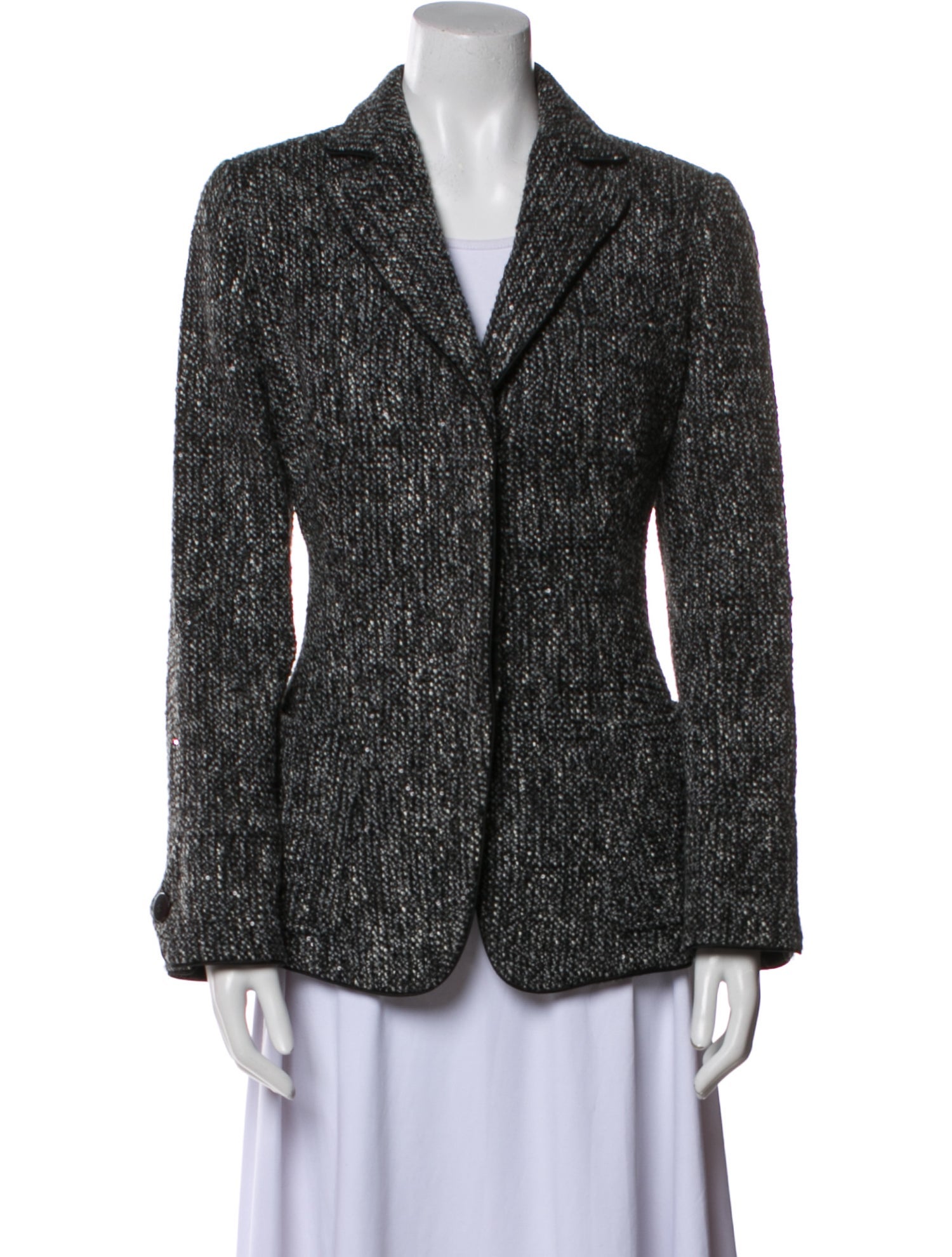 Armani Collezioni Wool Printed Blazer