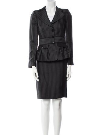 Armani Collezioni Striped Skirt Suit