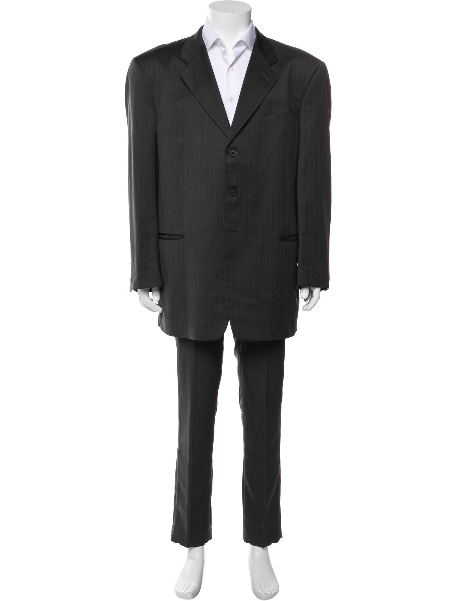 Armani Collezioni Wool Striped Blazer