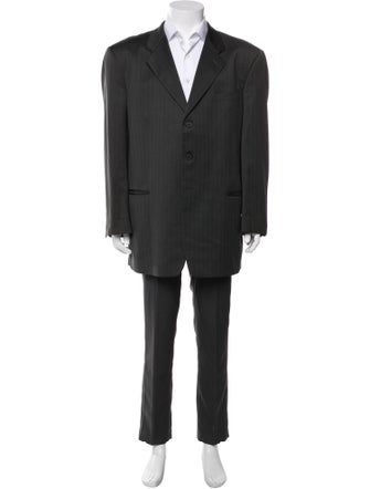 Armani Collezioni Wool Striped Blazer