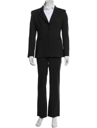 Armani Collezioni Wool Striped Two-Piece Suit