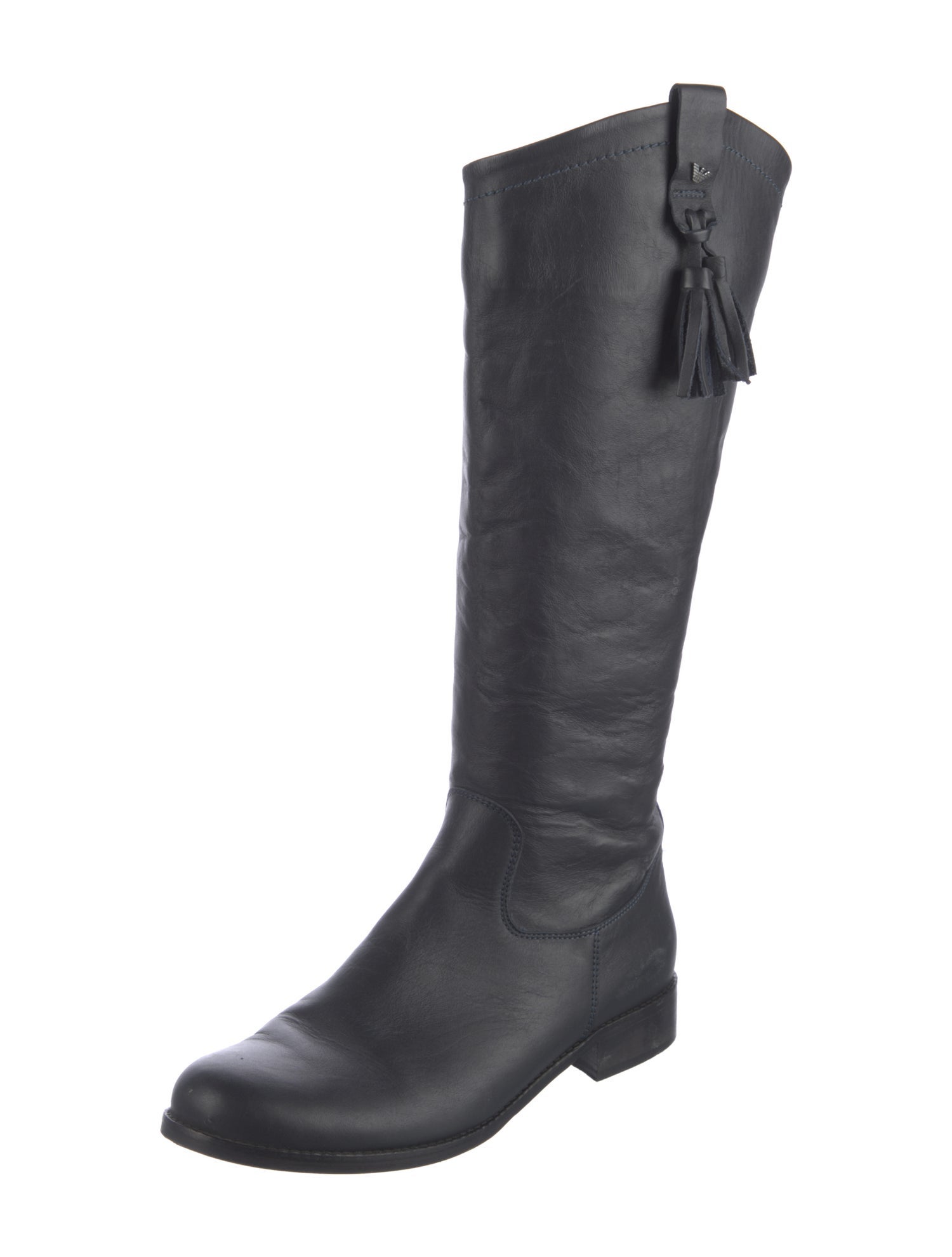 Armani Collezioni Leather Riding Boots