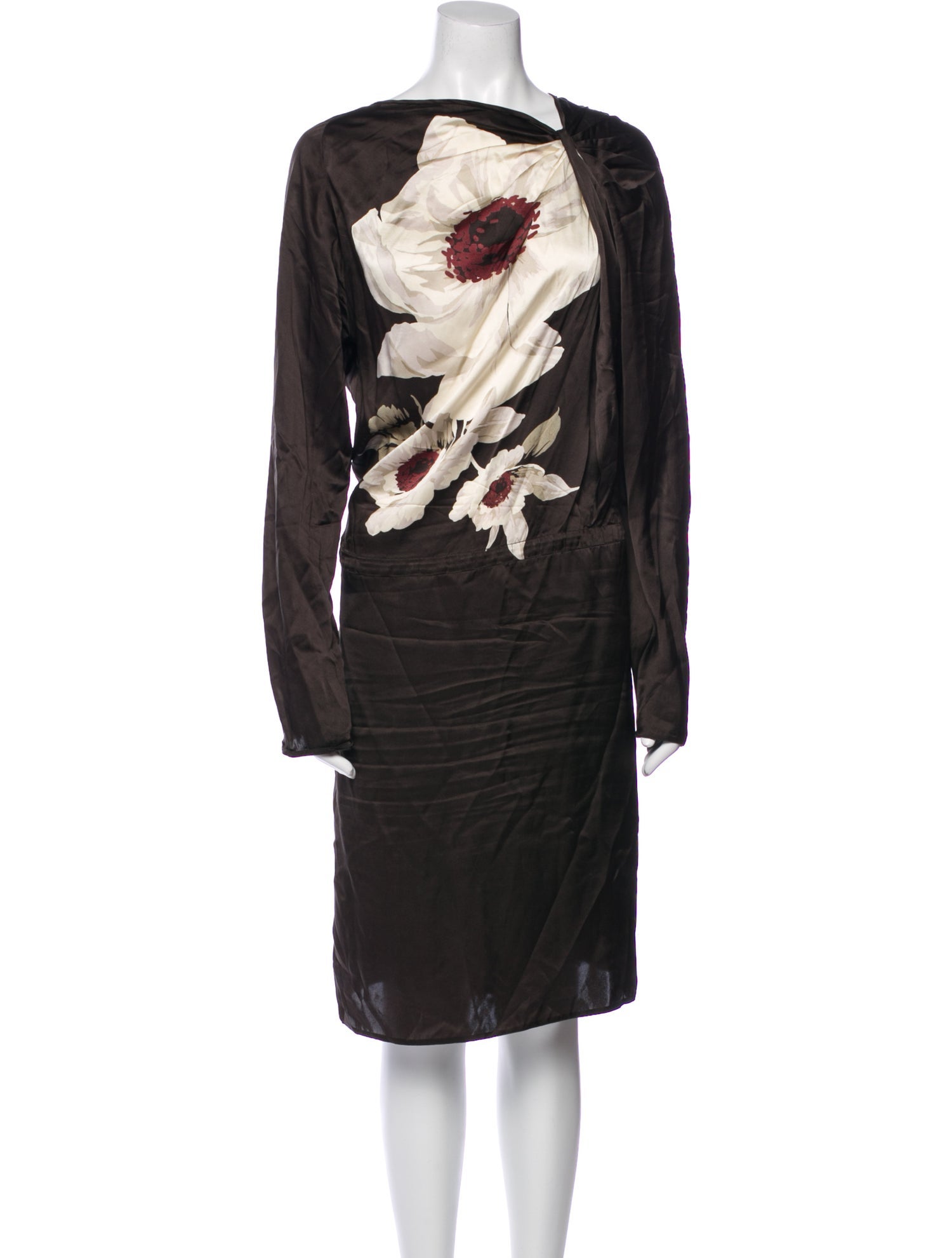 Armani Collezioni Graphic Print Midi Length Dress