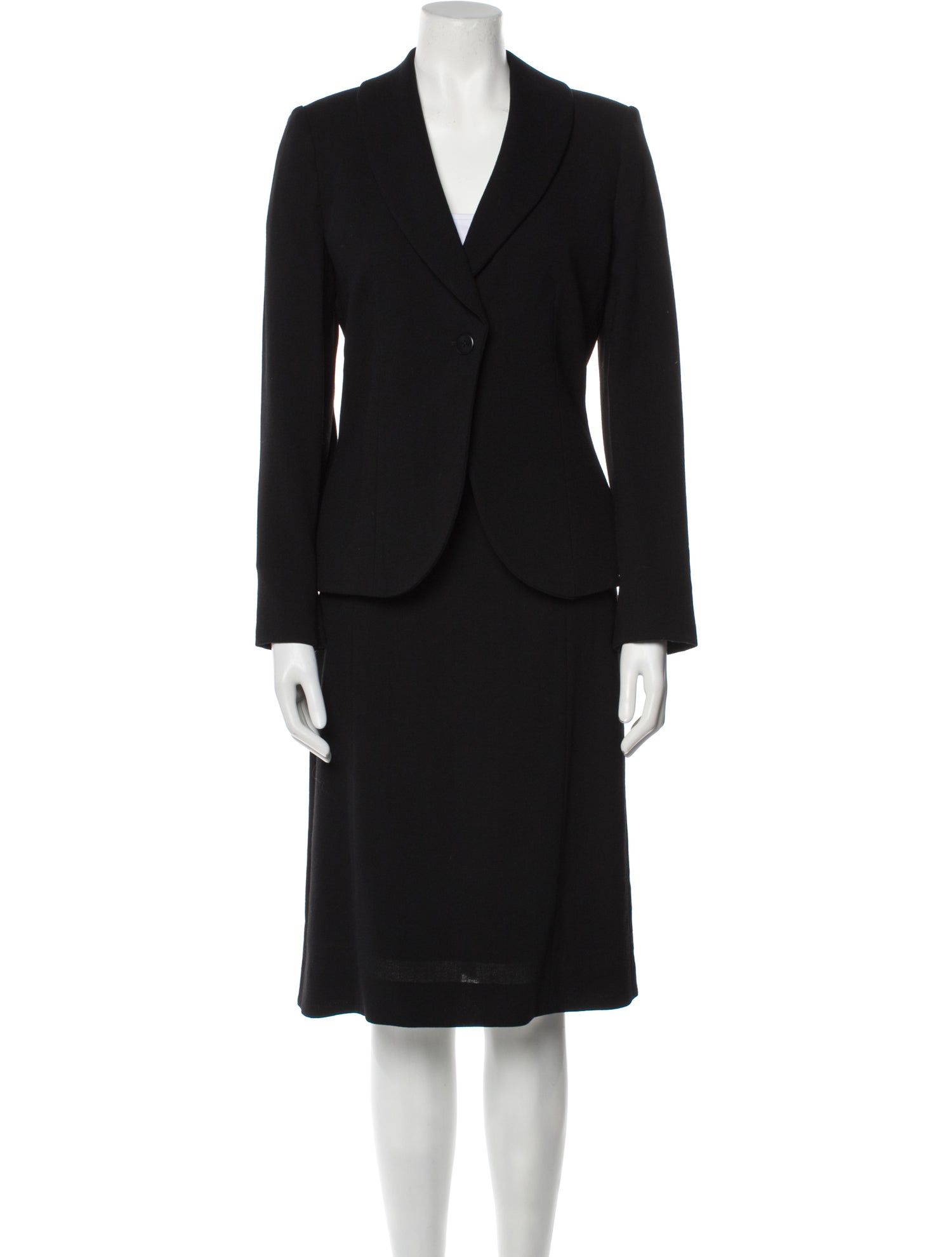 Armani Collezioni Virgin Wool Skirt Suit