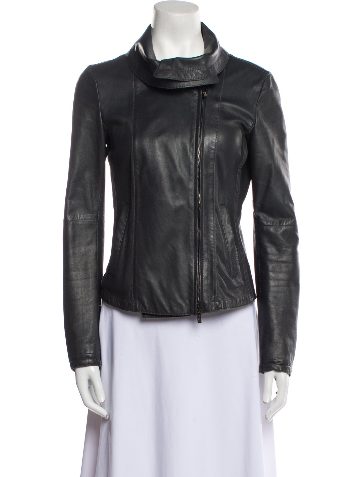 Armani Collezioni Lamb Leather Biker Jacket