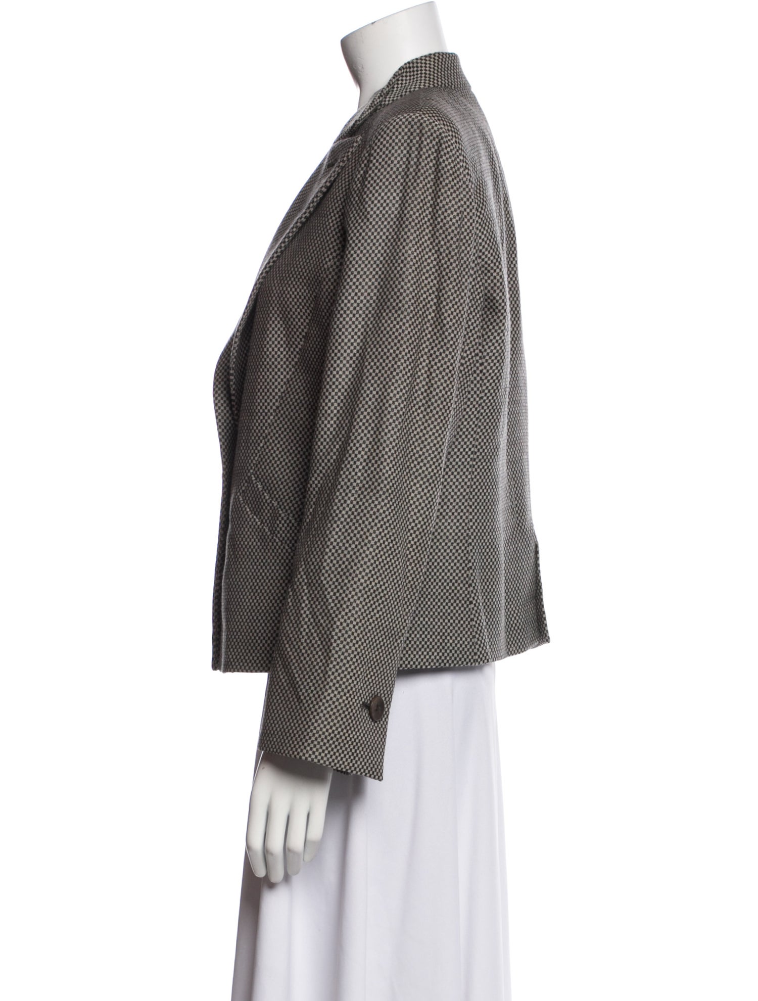 Armani Collezioni Plaid Print Blazer