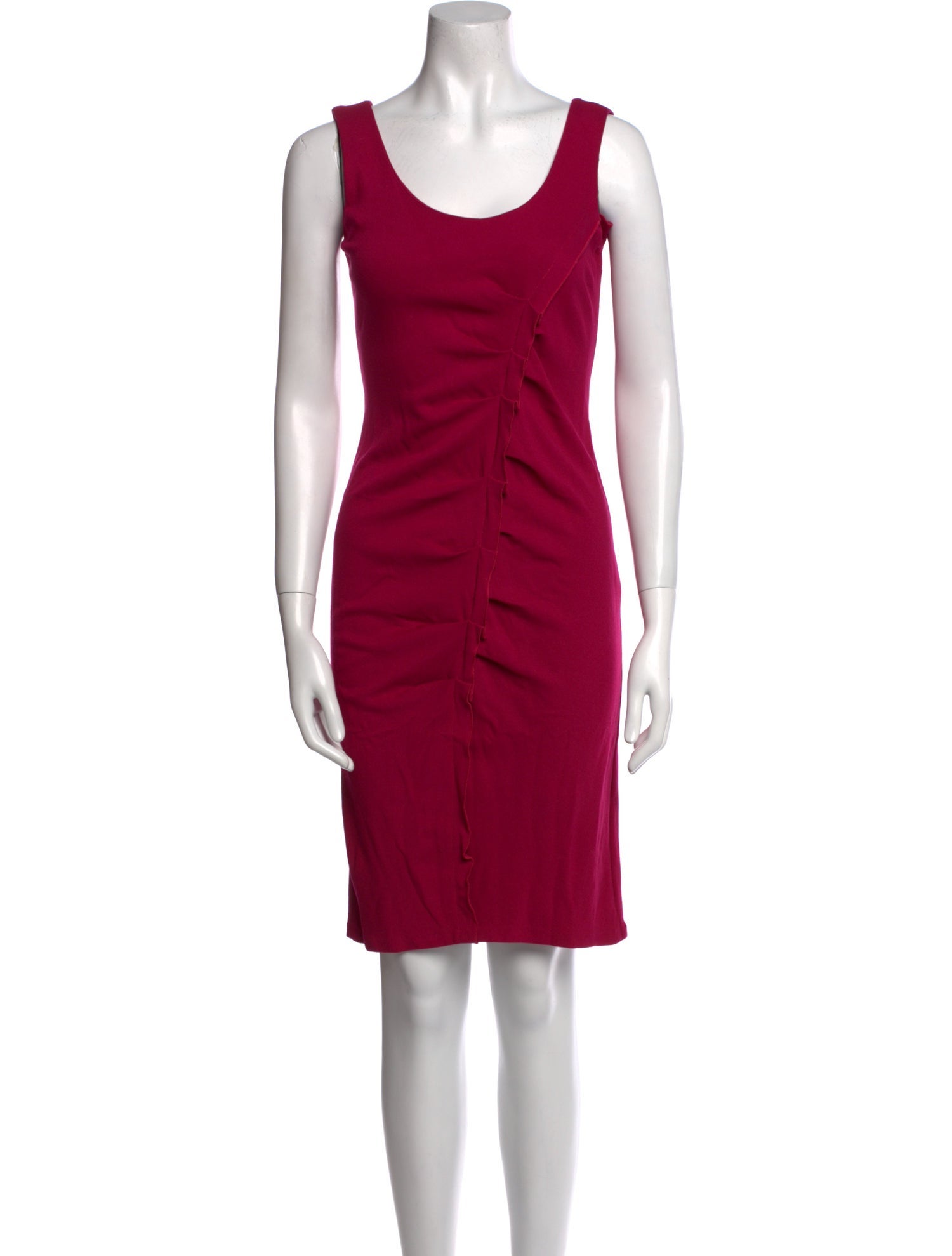 Armani Collezioni Scoop Neck Knee-Length Dress