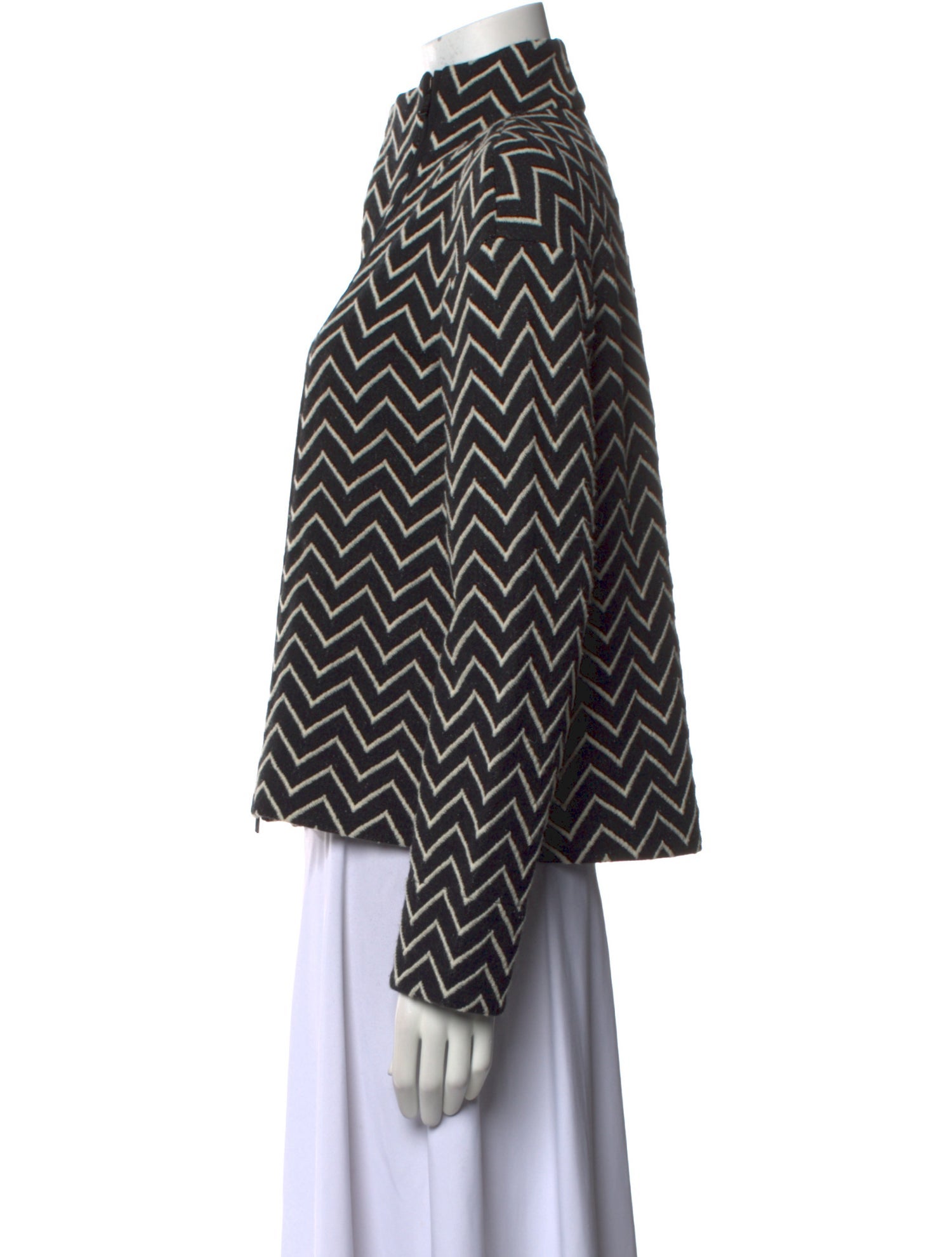 Armani Collezioni Printed Mock Neck Sweater