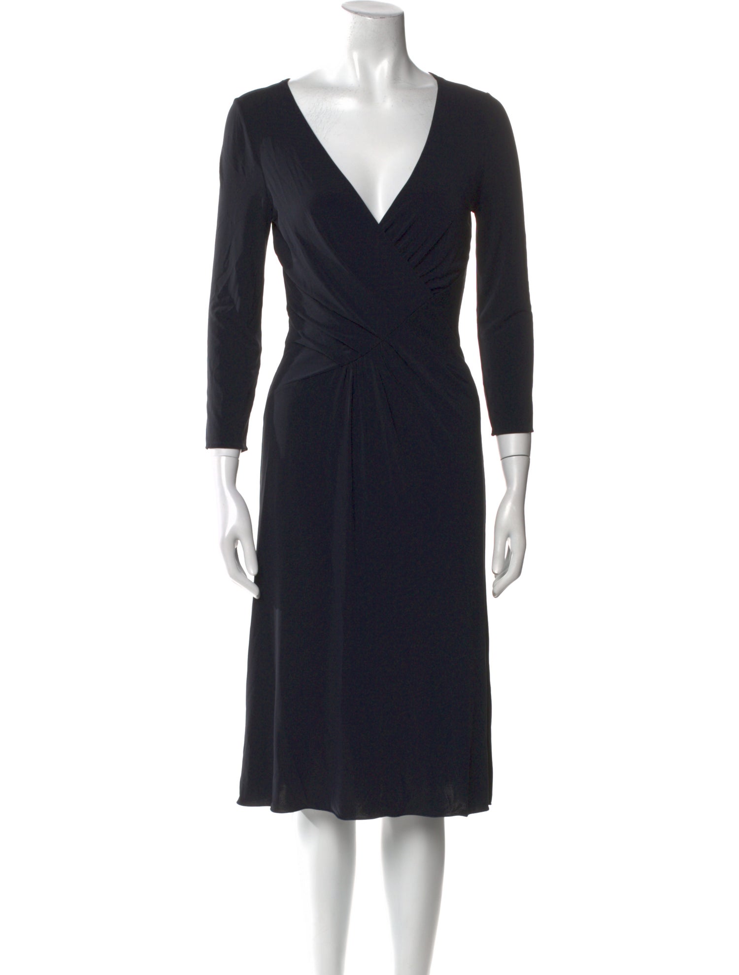 Armani Collezioni V-Neck Knee-Length Dress