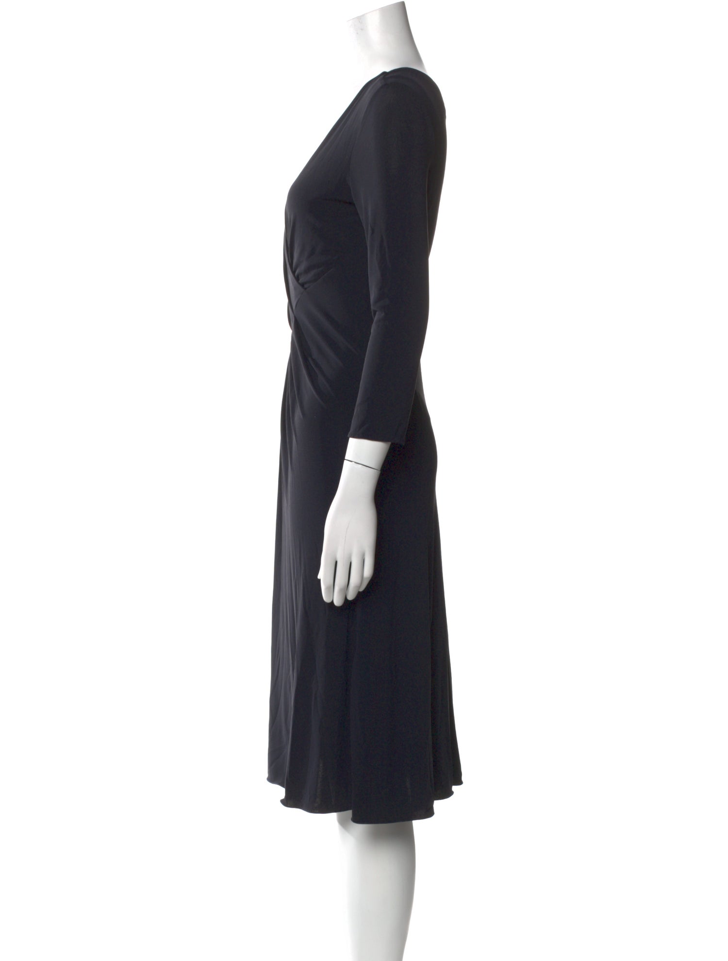 Armani Collezioni V-Neck Knee-Length Dress