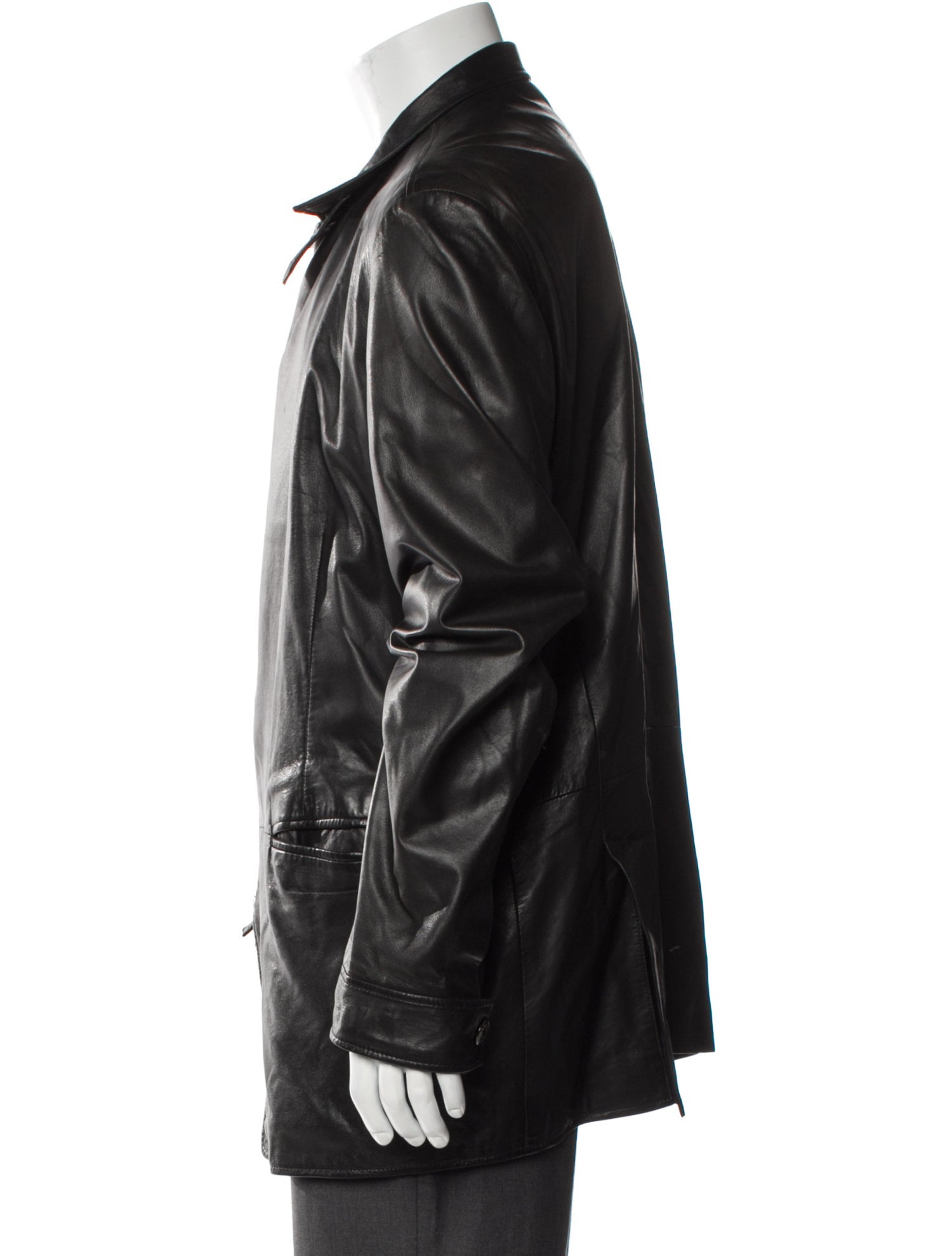 Armani Collezioni Lambskin Moto Jacket