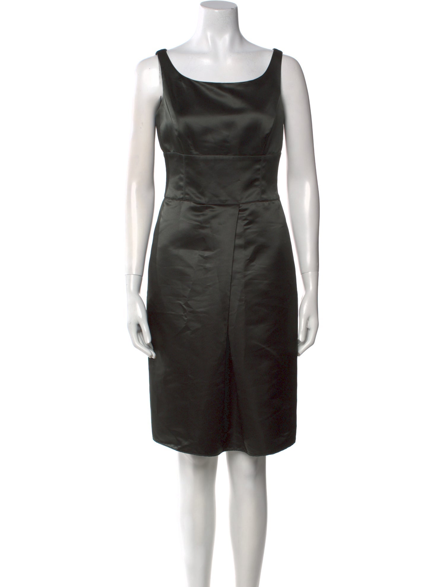 Armani Collezioni Scoop Neck Knee-Length Dress