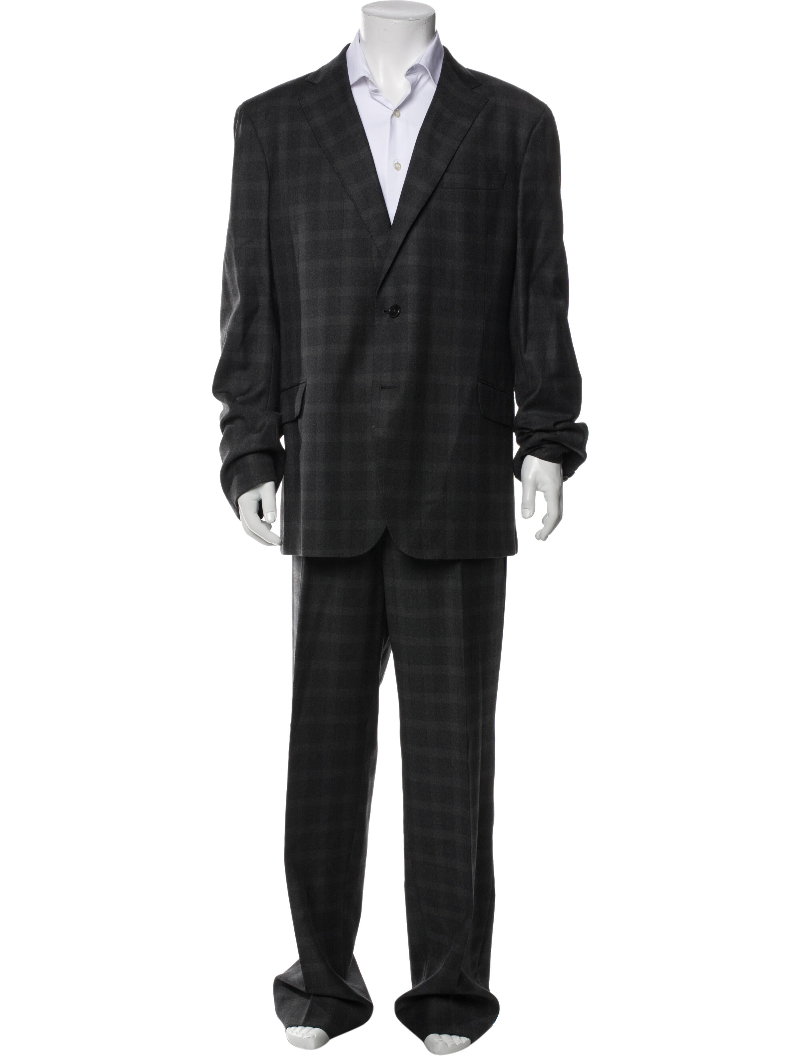 Armani Collezioni Wool Striped Two-Piece Suit