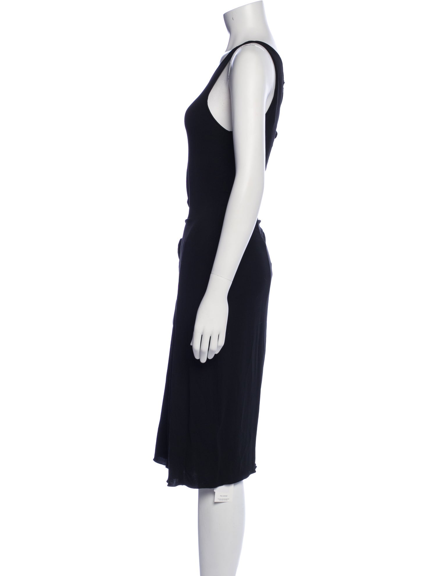 Armani Collezioni Scoop Neck Knee-Length Dress