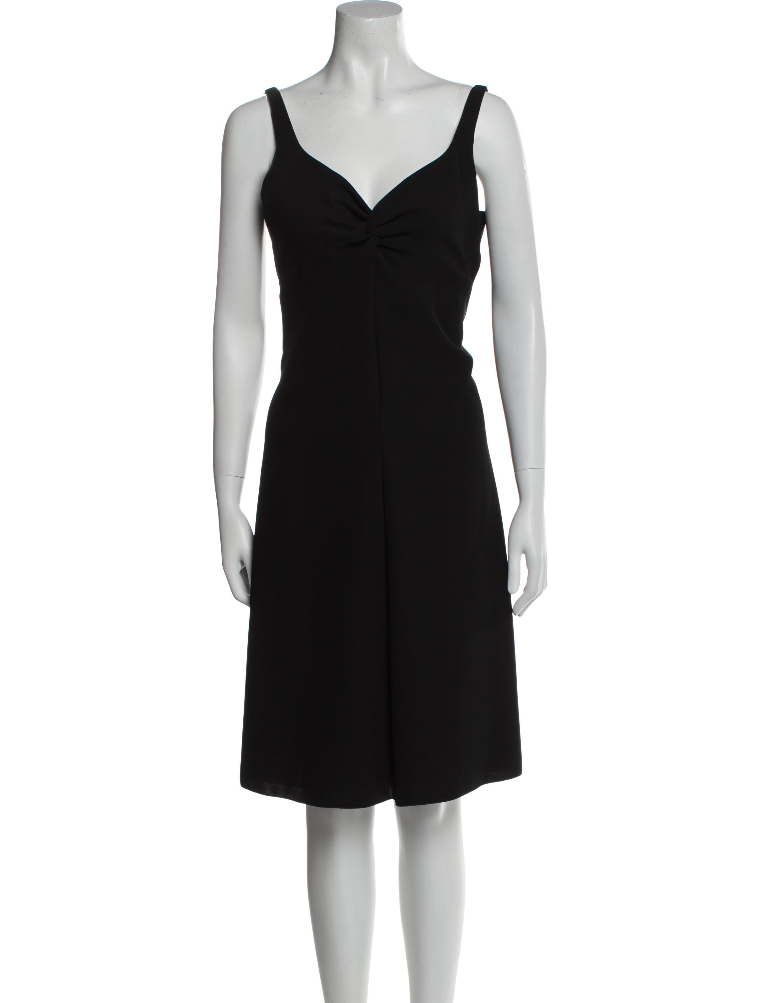 Armani Collezioni Square Neckline Knee-Length Dress