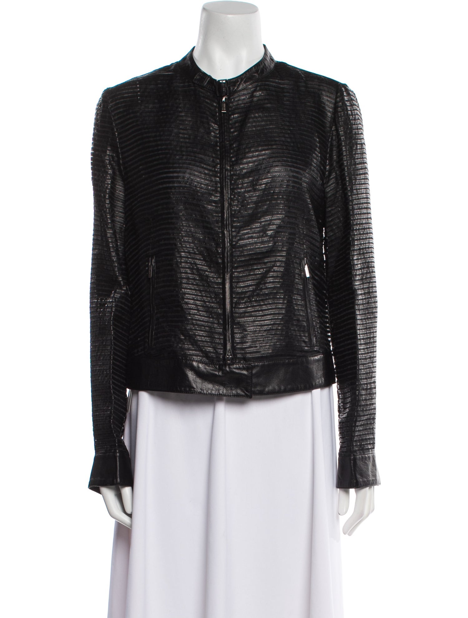 Armani Collezioni Leather Evening Jacket