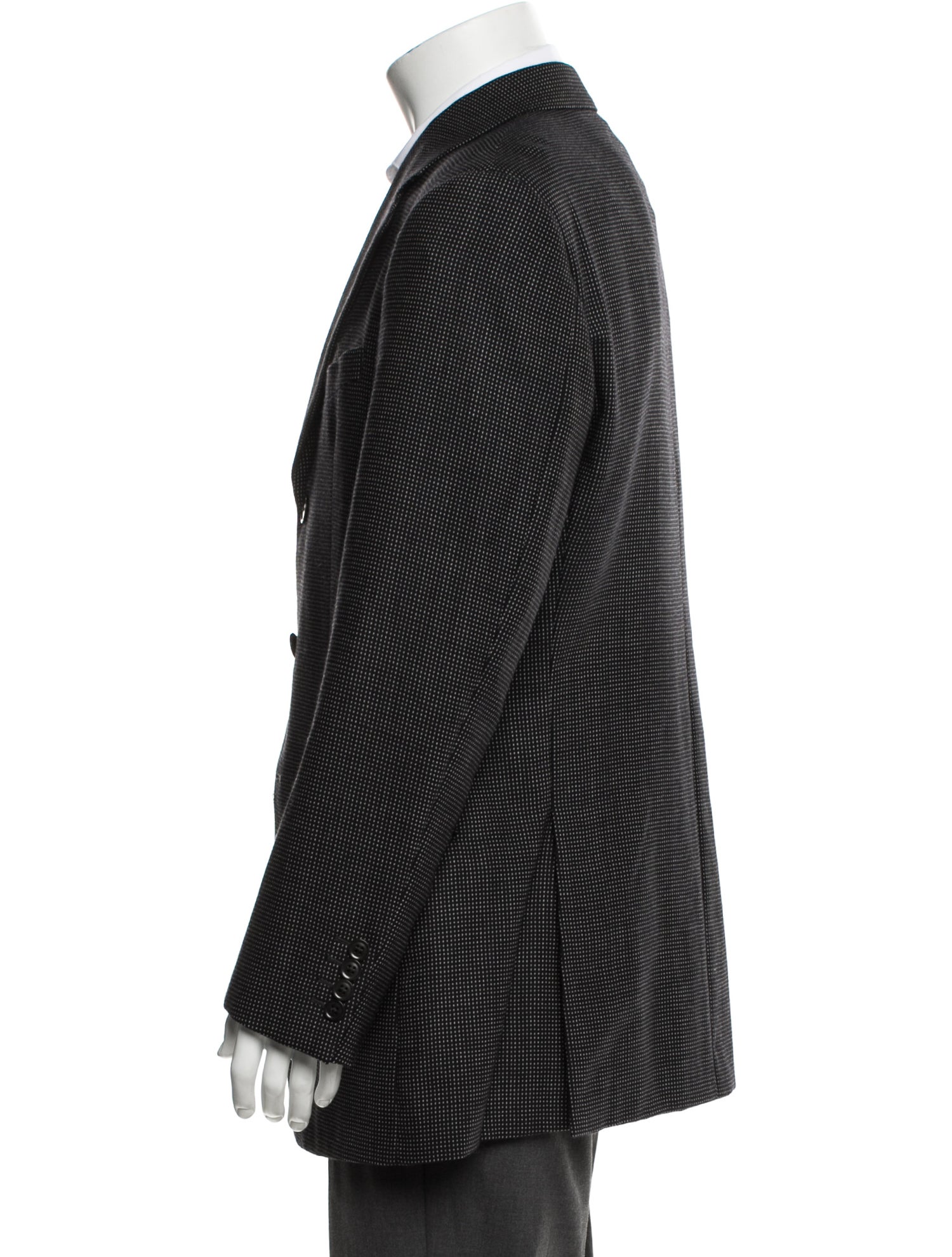 Armani Collezioni Wool Polka Dot Print Blazer