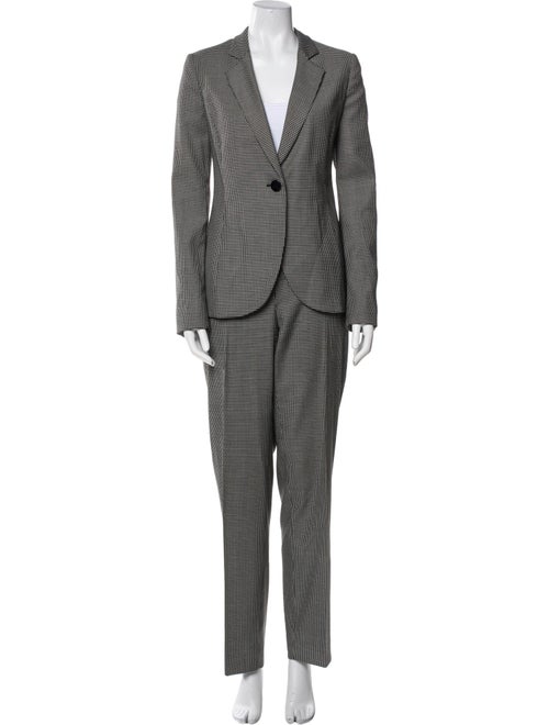 Armani Collezioni Plaid Print Pantsuit