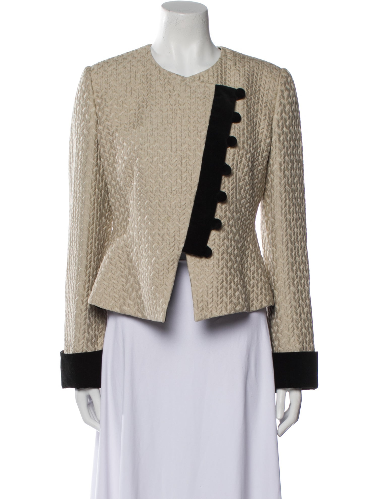 Armani Collezioni Silk Tweed Pattern Jacket