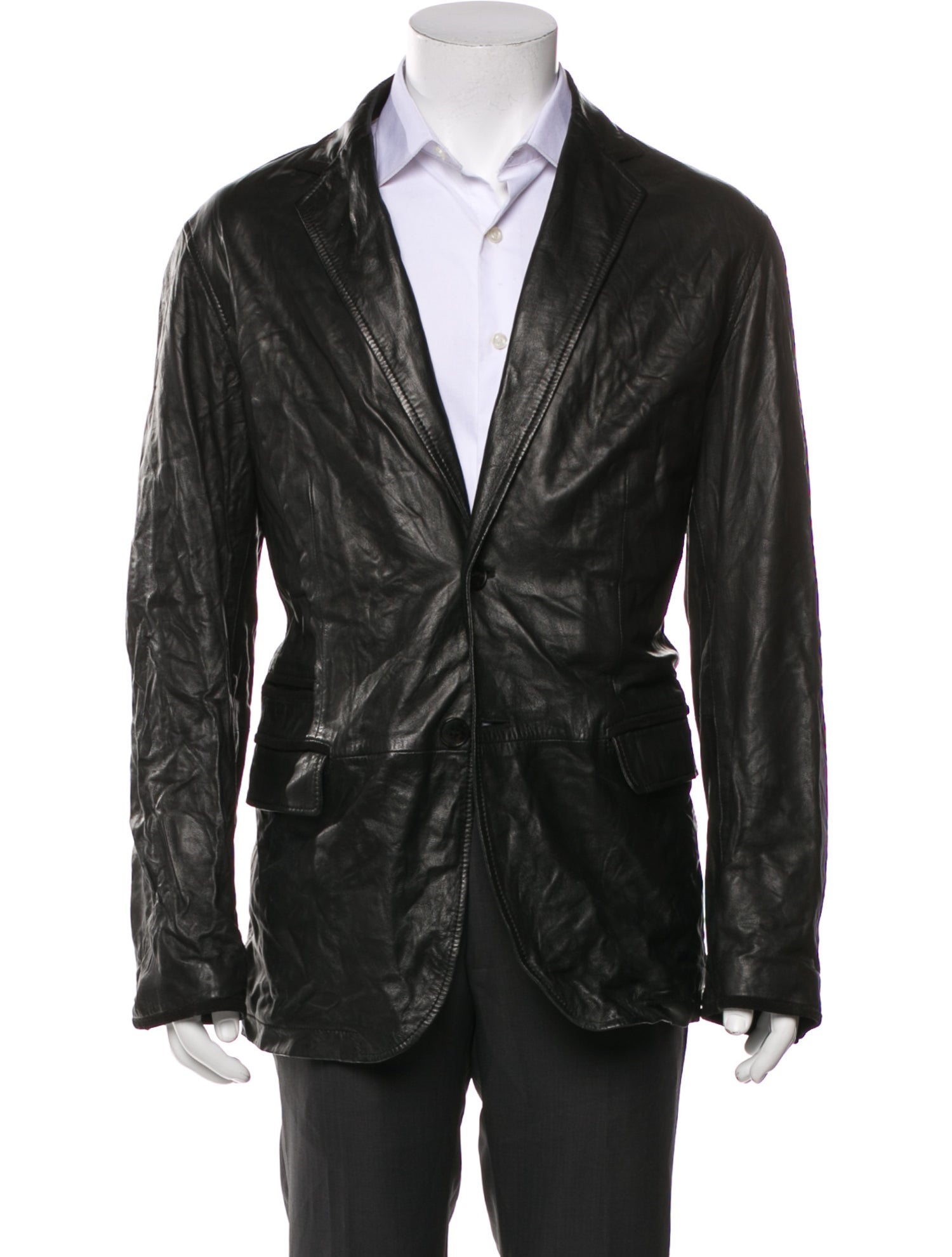 Armani Collezioni Lambskin Moto Jacket