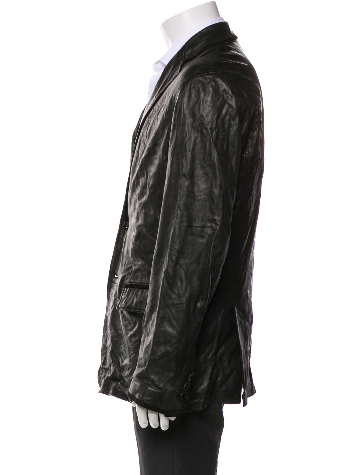 Armani Collezioni Lambskin Moto Jacket