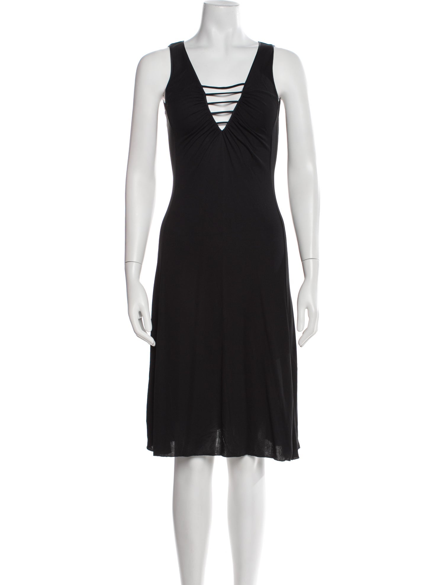 Armani Collezioni V-Neck Knee-Length Dress