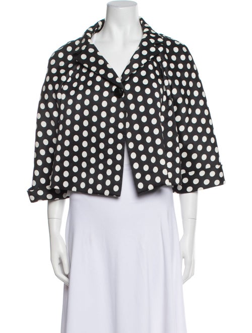 Armani Collezioni Wool Polka Dot Print Blazer