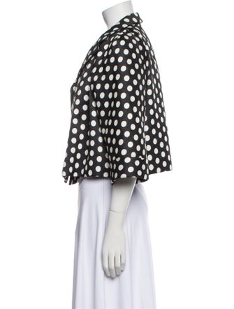 Armani Collezioni Wool Polka Dot Print Blazer