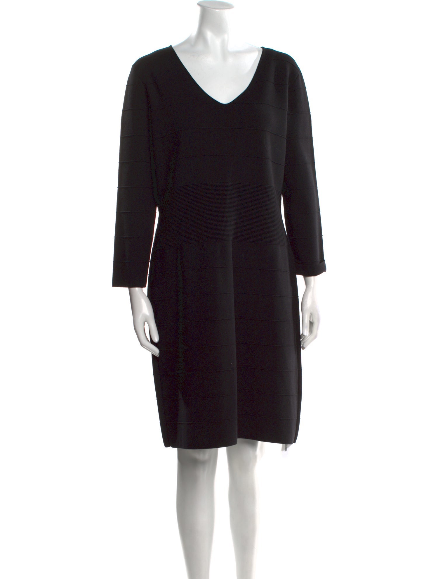 Armani Collezioni V-Neck Knee-Length Dress