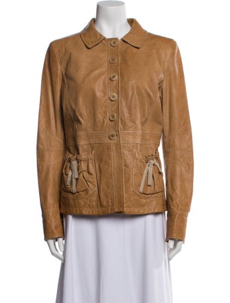 Armani Collezioni Leather Utility Jacket
